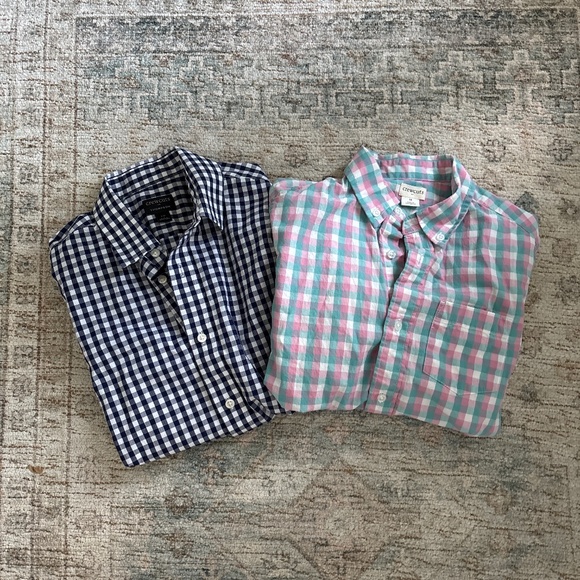 J Crew Boys Thompson set of 2 button down shirts size 10- great condition! - Picture 1 of 7